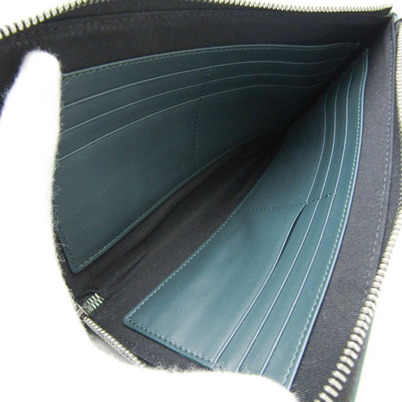 BURBERRY L-shaped Zipper Mini Men's Leather Clutch Bag Dark Green - Picture 5 of 10